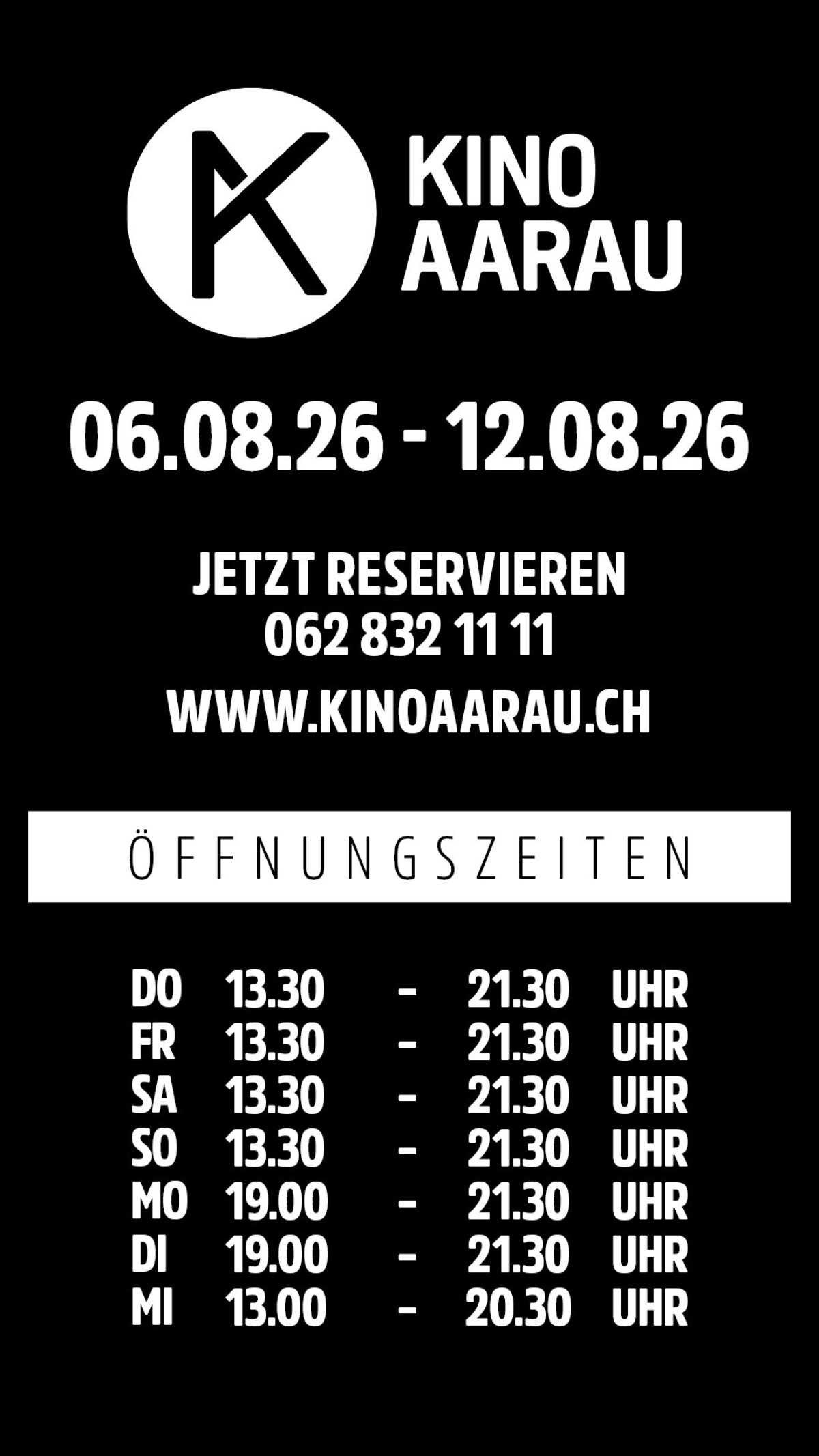 Oeffnungszeiten Woche32