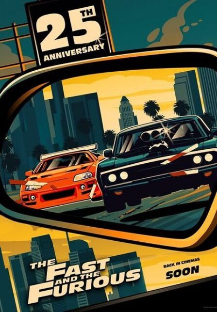 Plakat für The Fast and the Furious 25th Anniversary Re-Relea